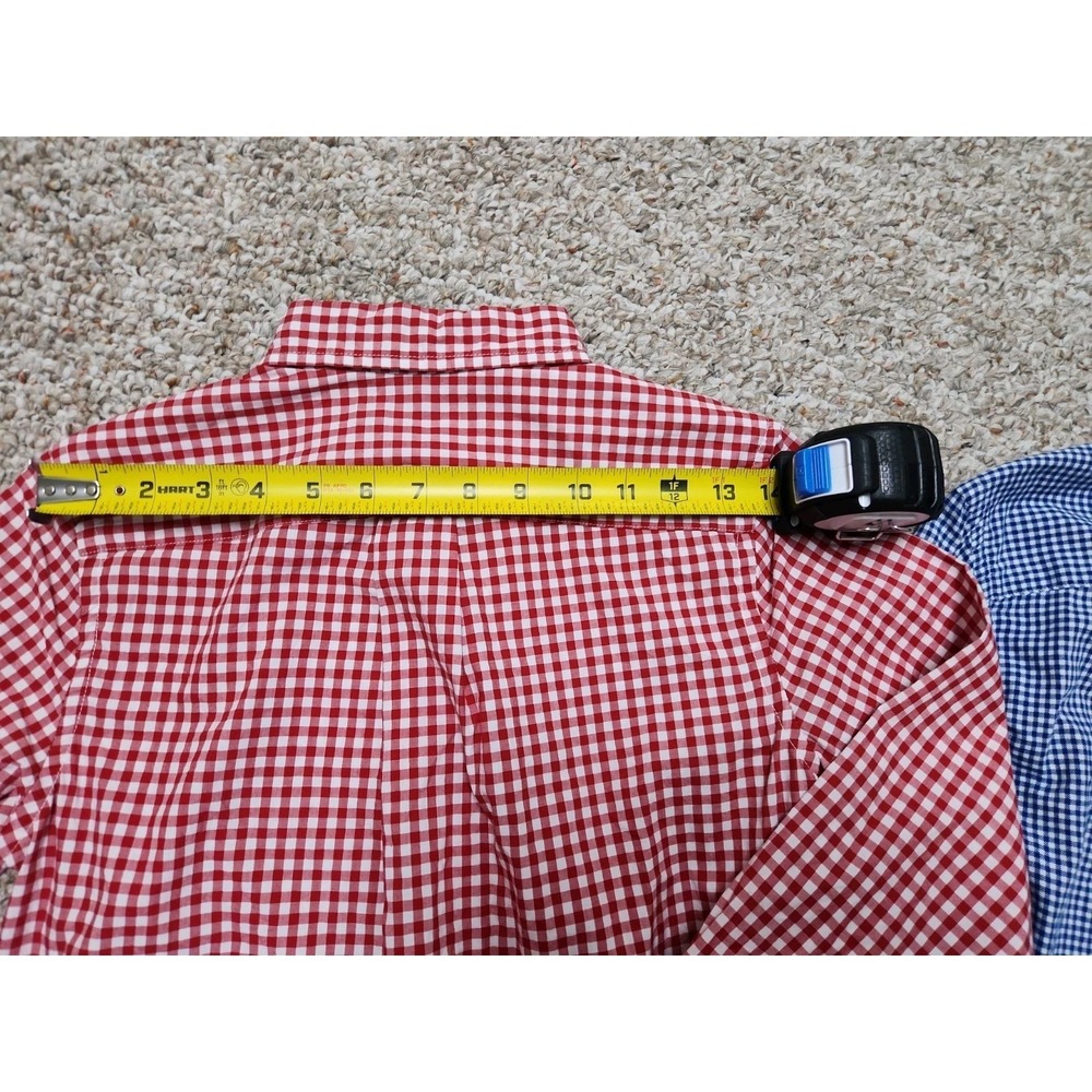 Polo Ralph Lauren Kid's Button Long Sleeve M(10-12) Lot Of 2 Red Blue - Picture 9 of 10